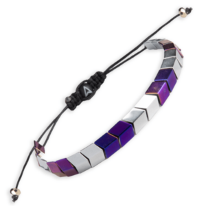 Armband Lila Silber - Handgefertigtes Armband in Violet